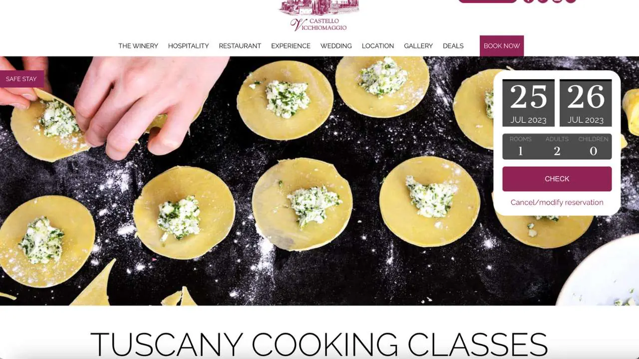 Tuscany cooking classes by Castello Vicchiomaggio - 1280x720
