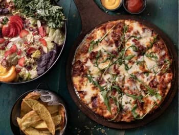 Pizza with salad - 350×265