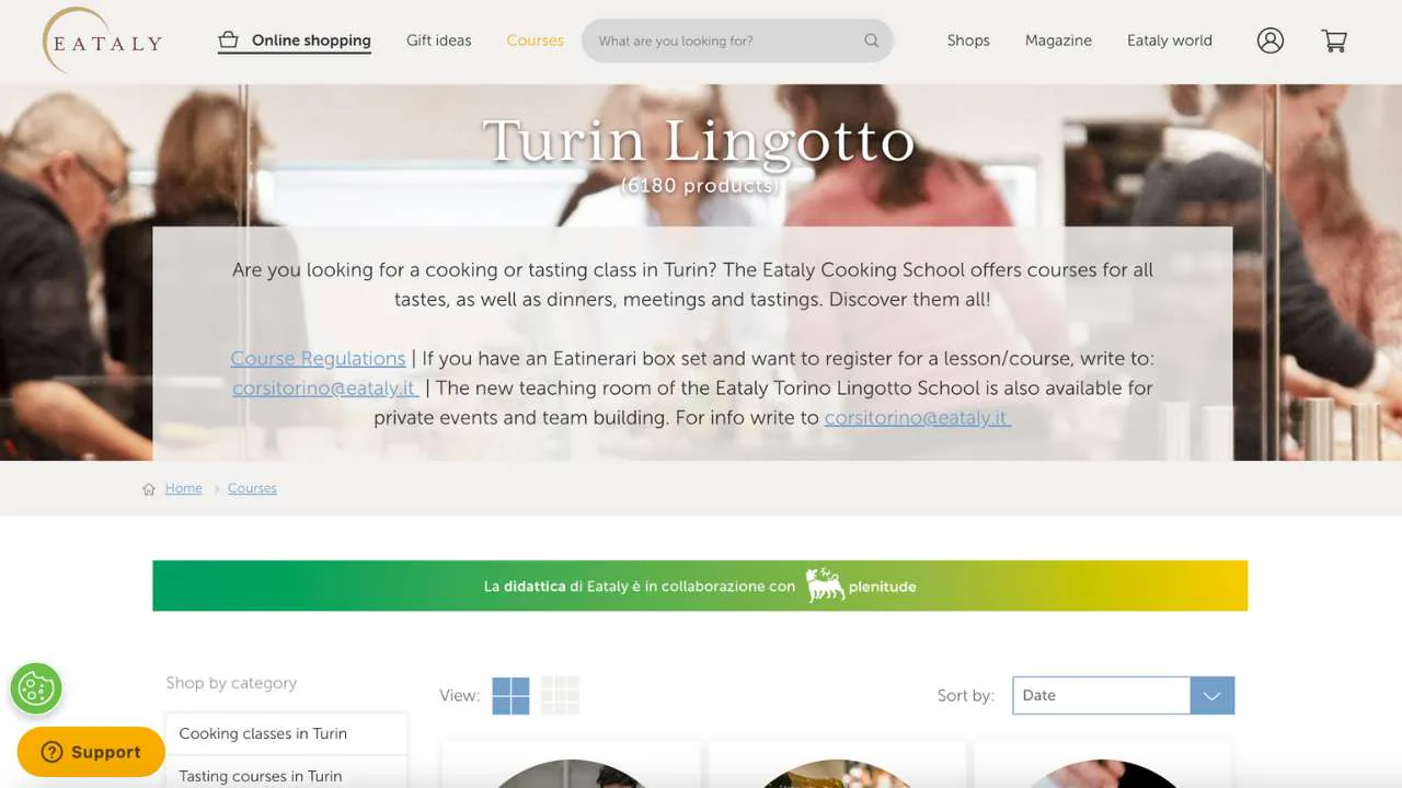 Eataly Cooking courses section in Turin - 1280x720