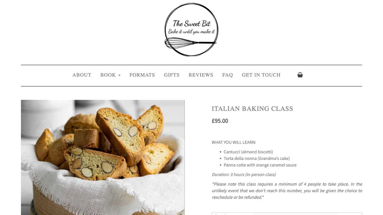 The Italian baking class at The Sweet Bit
