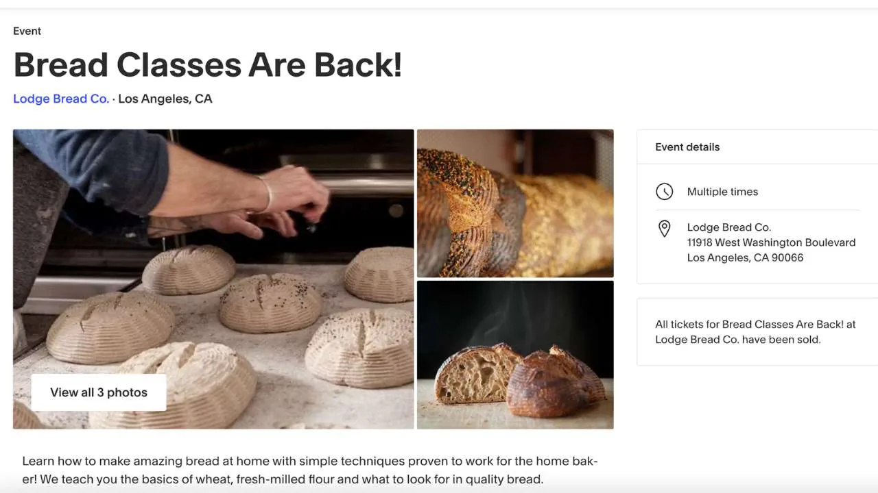 Lodge bread Co.Bread Classes on Tock