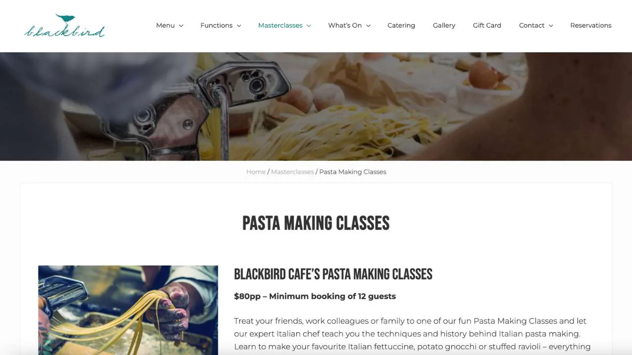 Blackbird cafe's pasta making class - 1280x720