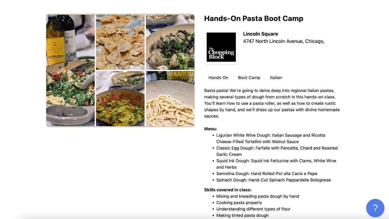 Hands-on pasta boot camp by the chopping block - 1280x720