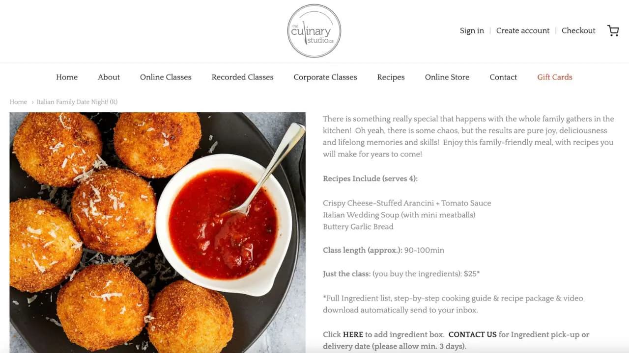 The culinary Studio - Italian Family date night class