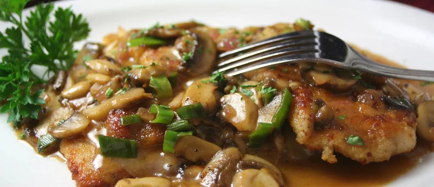Veal scaloppine marsala Recipe Feature Image - 1390x600