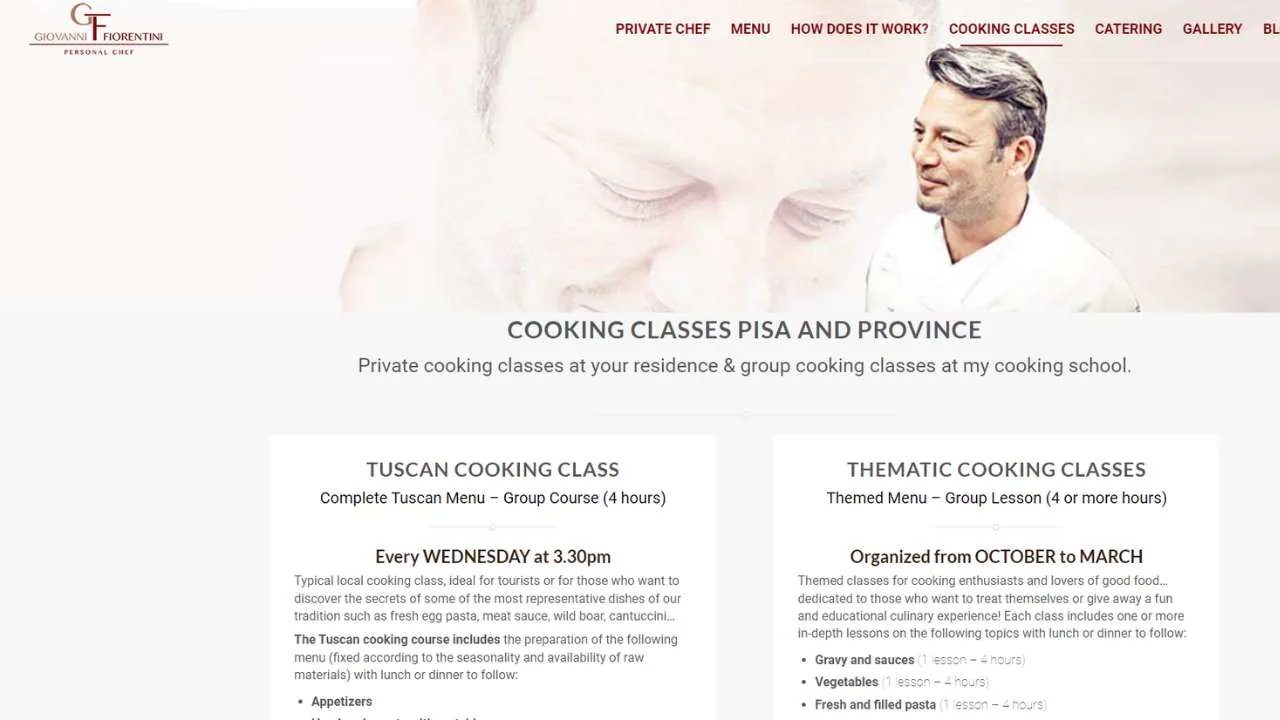 Giovanni Fortentini Italian Cooking Classes in Pisa - 1280x720
