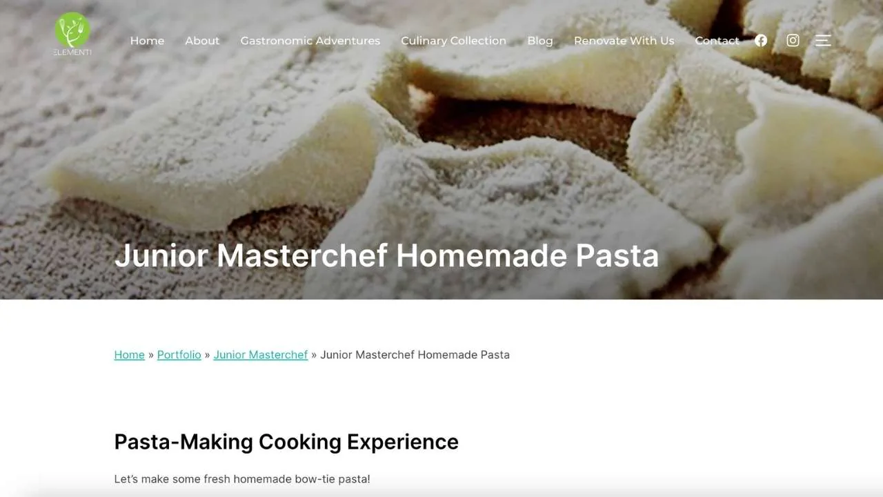 Junior Masterchef homemade pasta by Elementi cooking school - 1280x720
