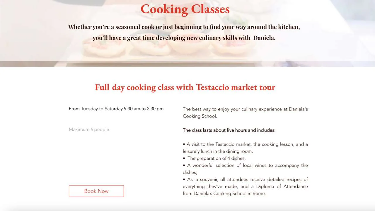 Full Day Cooking Class in Rome with Testaccio market tour - 1280x720