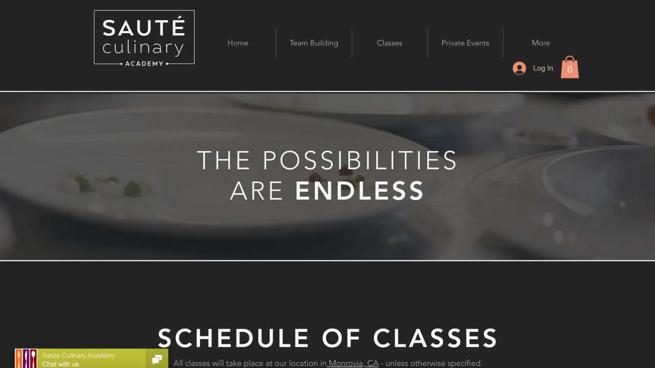 Saute culinary academy schedule of classes