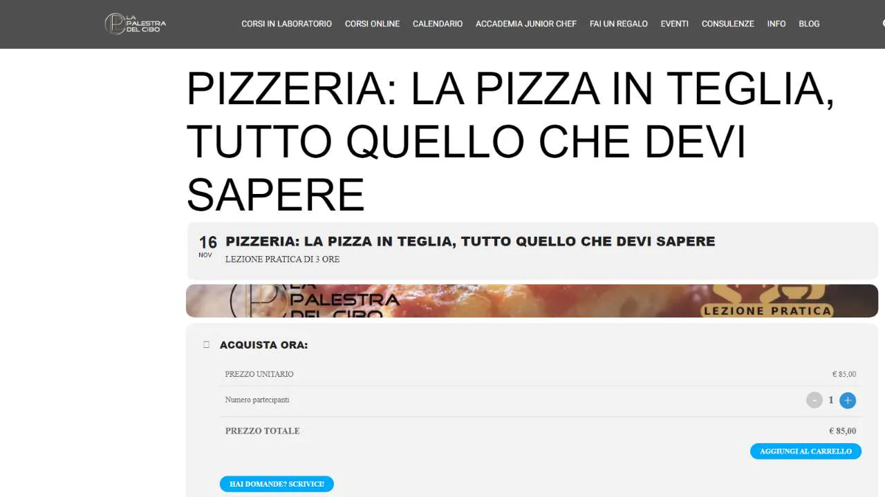 La Palestra Italian Cooking Class Turin - 1280x720