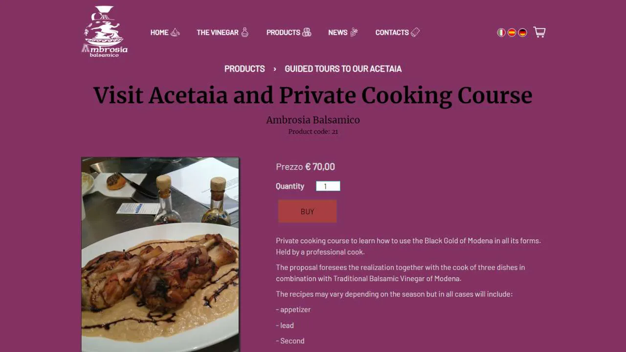 Ambrosia Balsamica Italian Cooking Class Modena - 1280x720