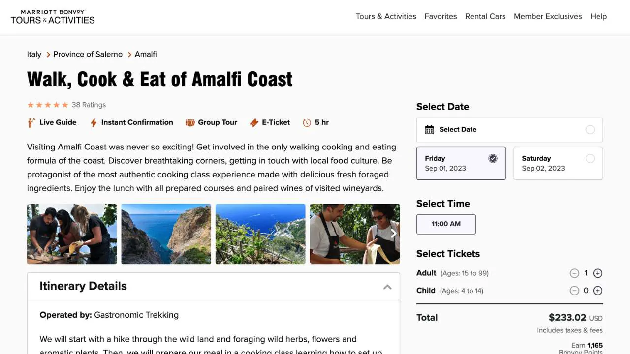 Walk, Cook and Eat of Amalfi Coast by Marriott Bonvoy - 1280x720