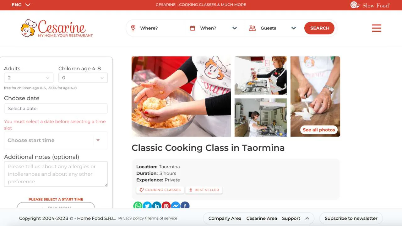 Classic Cooking Class in Taormina with Cesarine - 1280x720