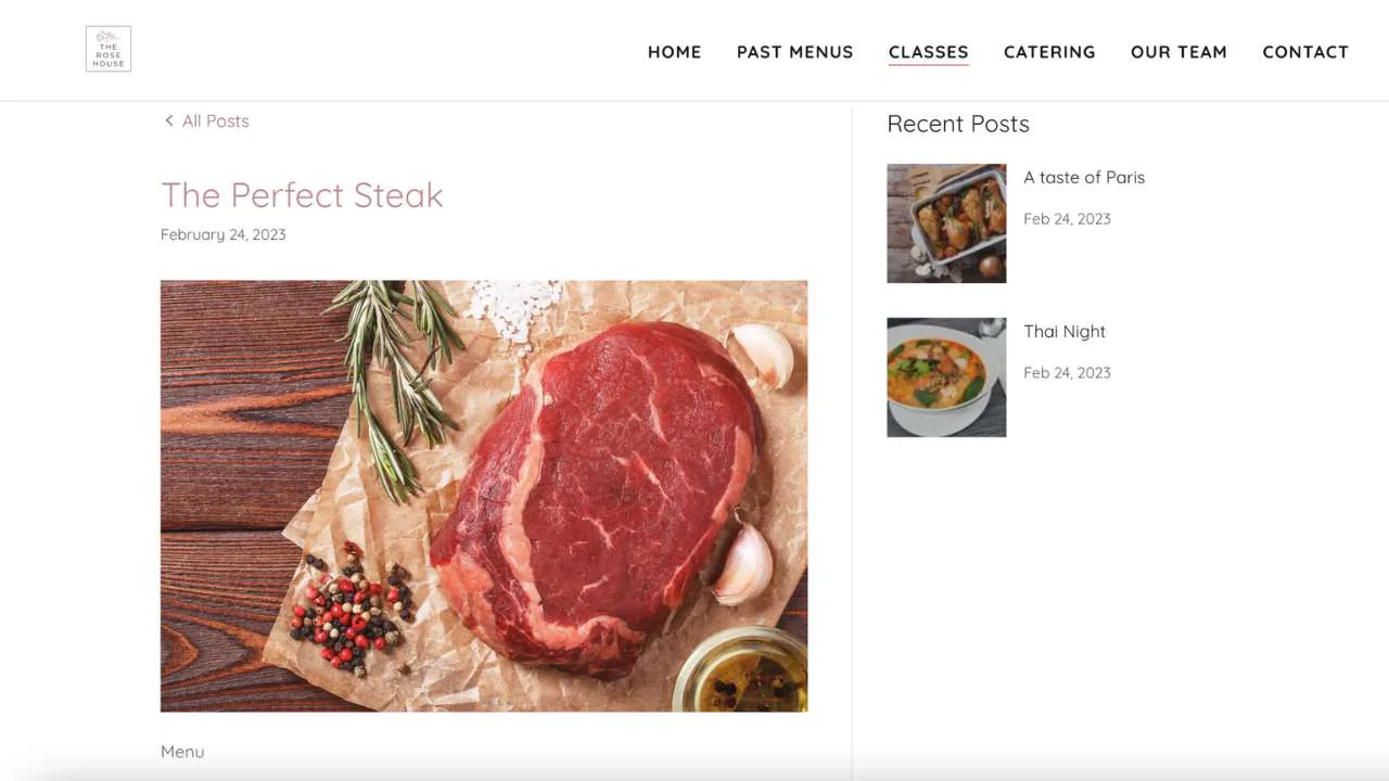 The Perfect Steak cooking class by The Rose House - 1280x720