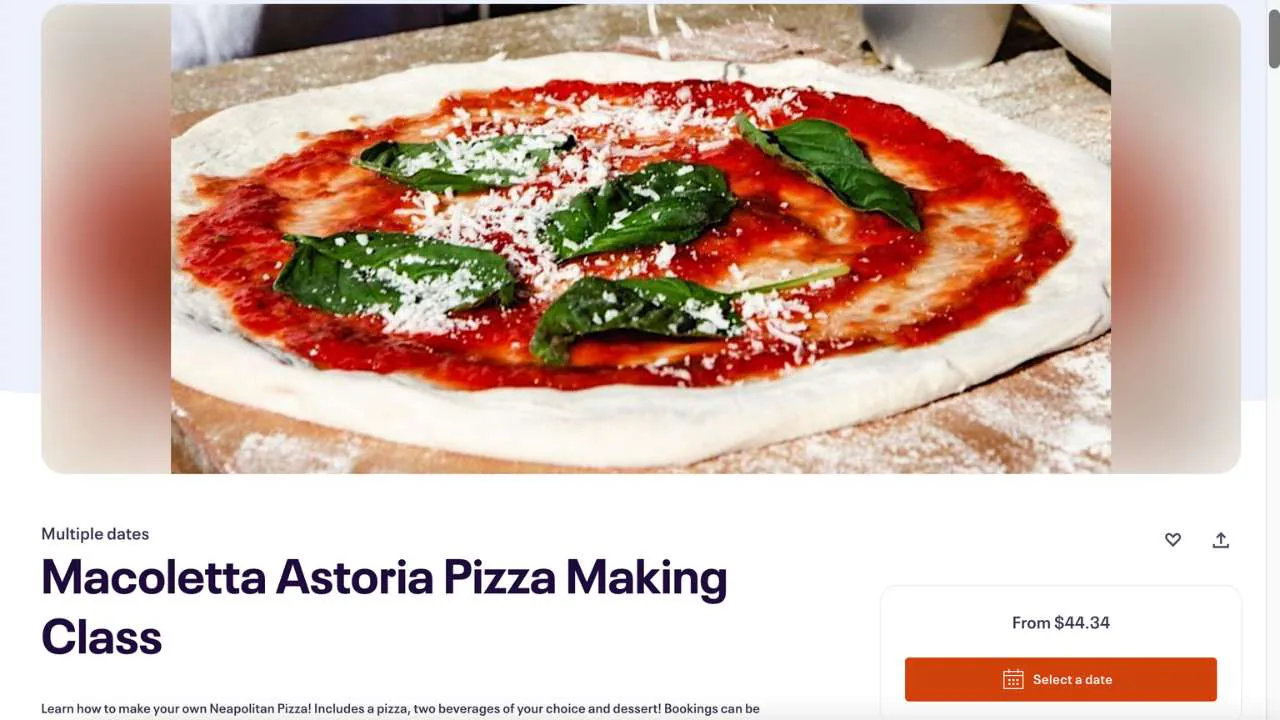 Macoletta astoria pizza making class