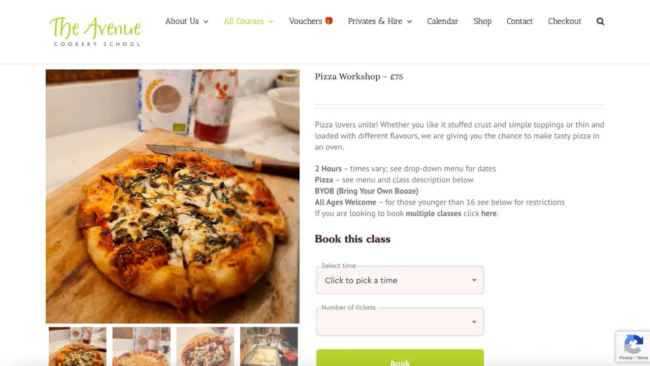 The Avenue cookery school Pizza workshop