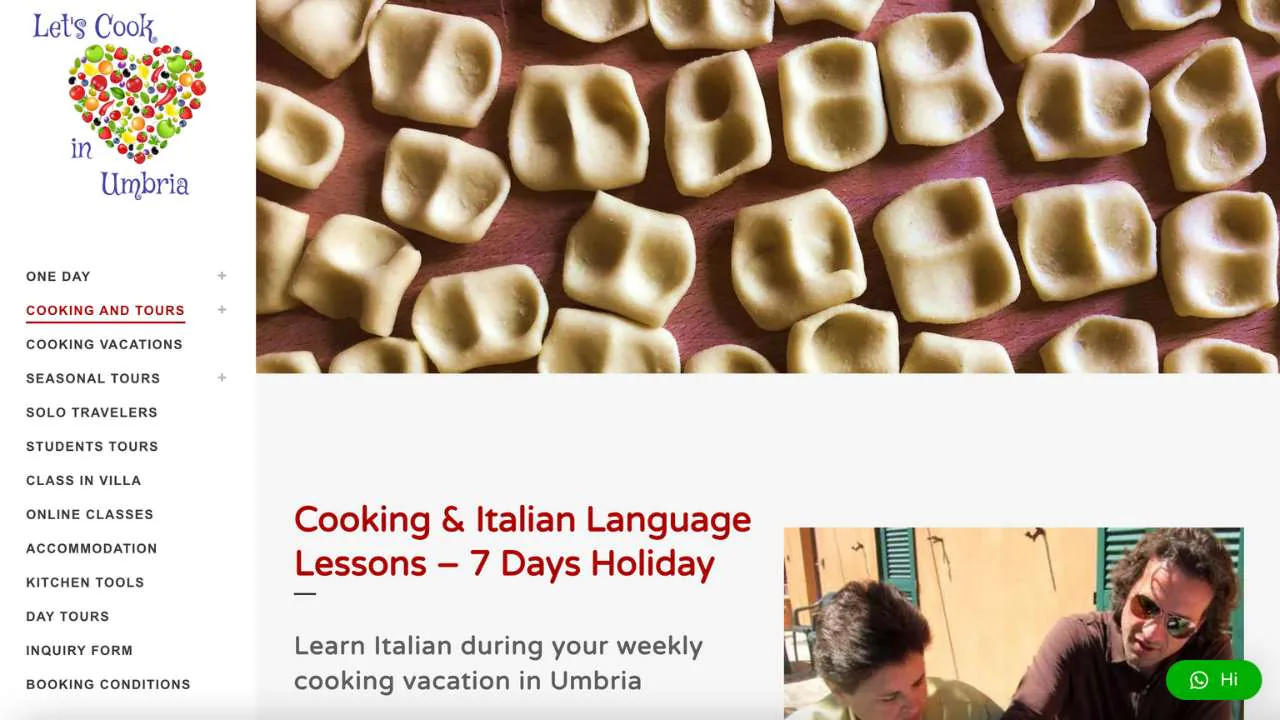 Let's cook in Umbria - cooking & Italian language lessons, 7 days vacation for single over 40