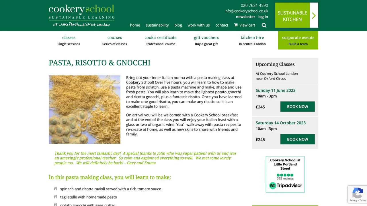 Cookery School pasta,risotto and gnocchi class