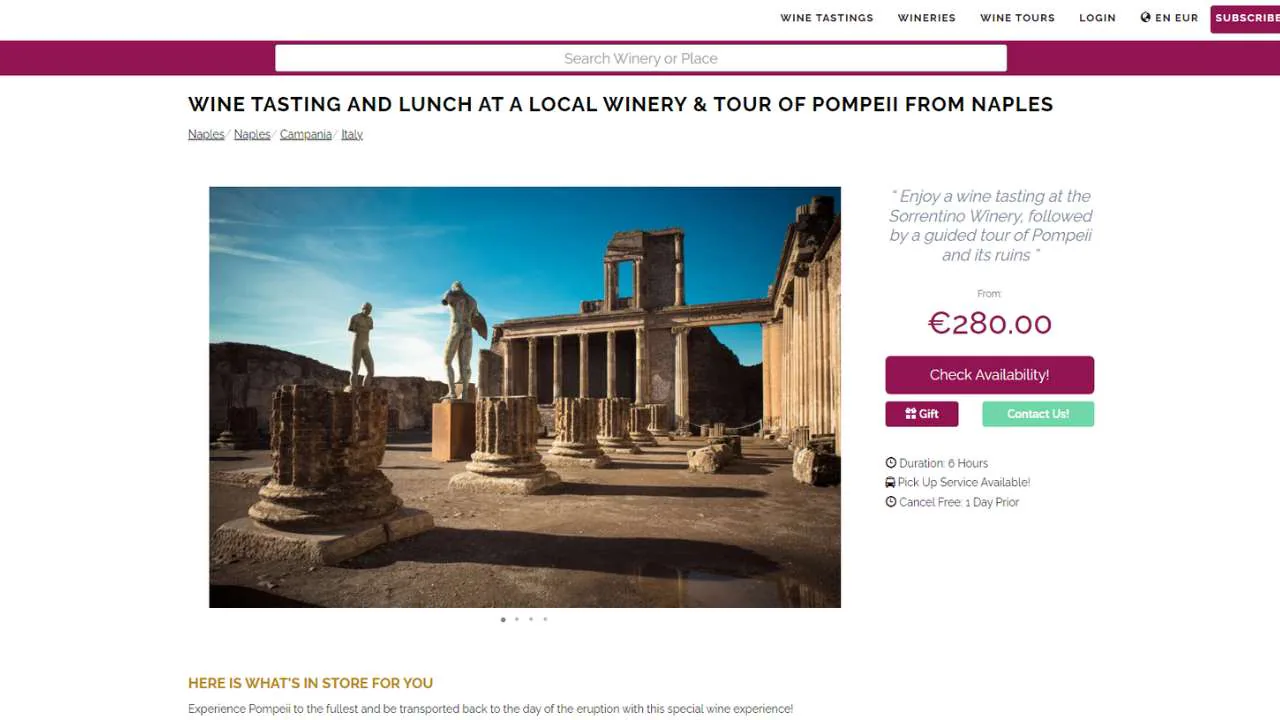 Windering Wine tour in Naples - 1280x720