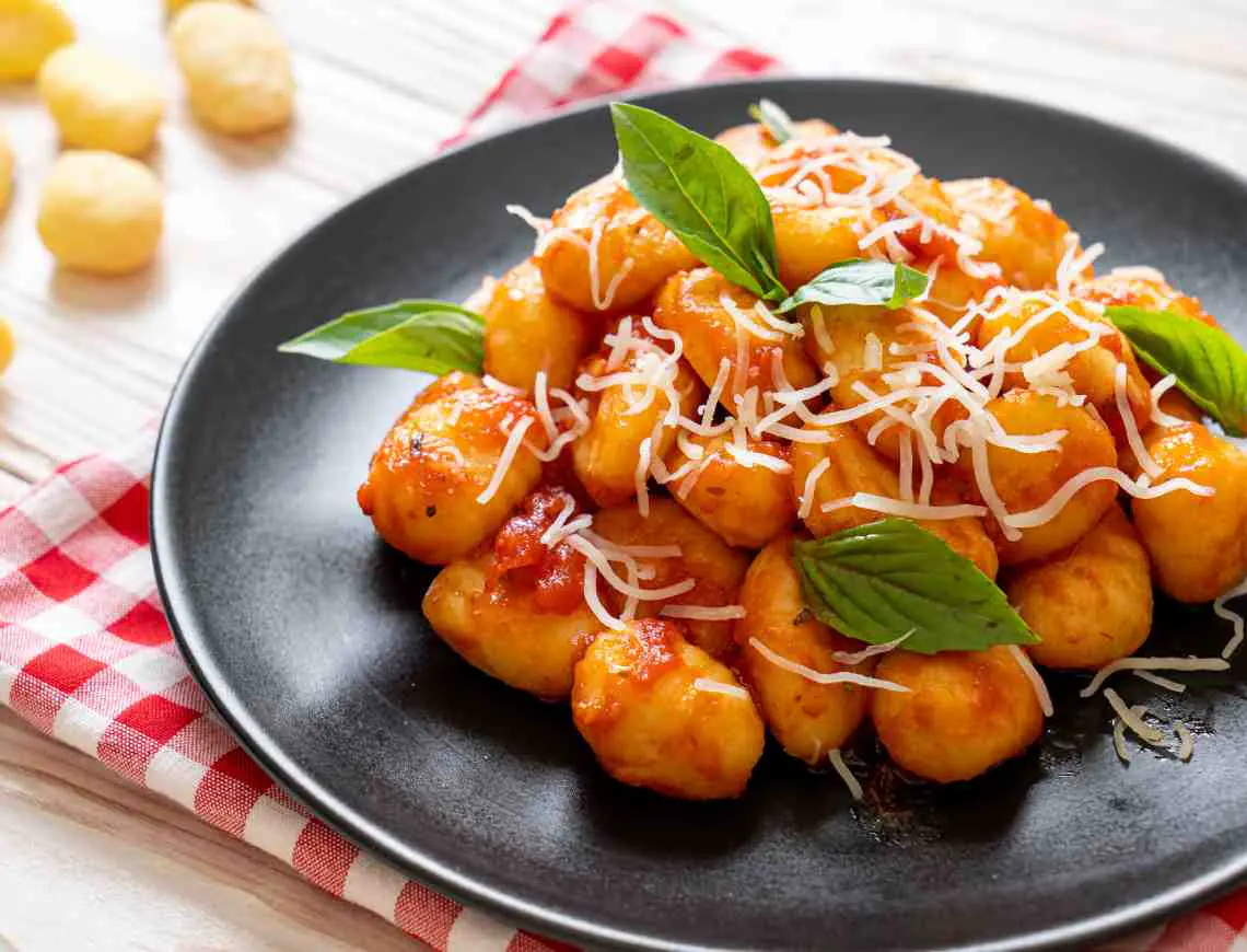 Gnocchi with tomato sauce and ricotta salata