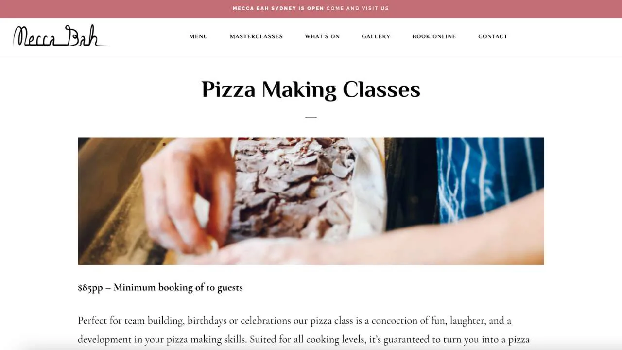 Pizza making classes at Mecca Bah - 1280x720