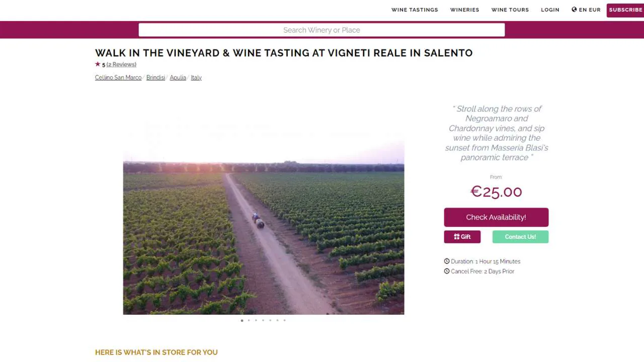 Windering Salento Wine Tour - 1280x720