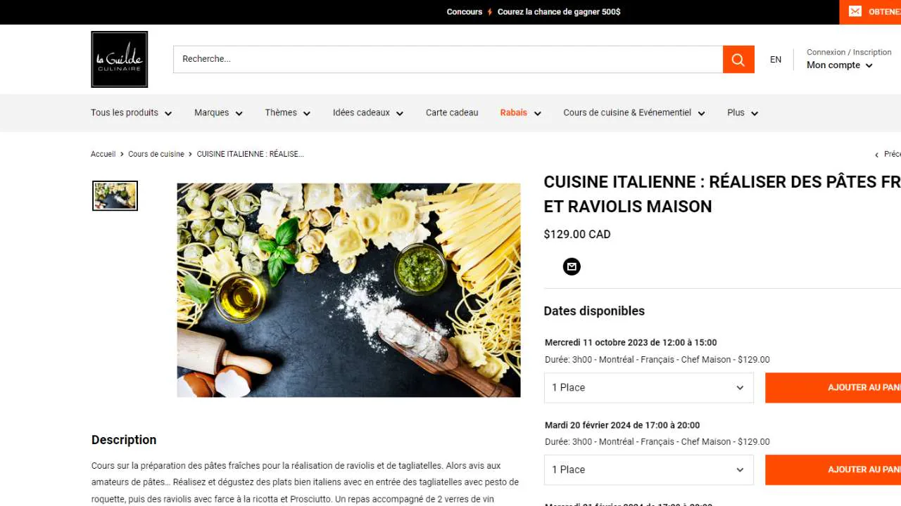 La Guilde Culinaire Italian cooking class - 1280x720