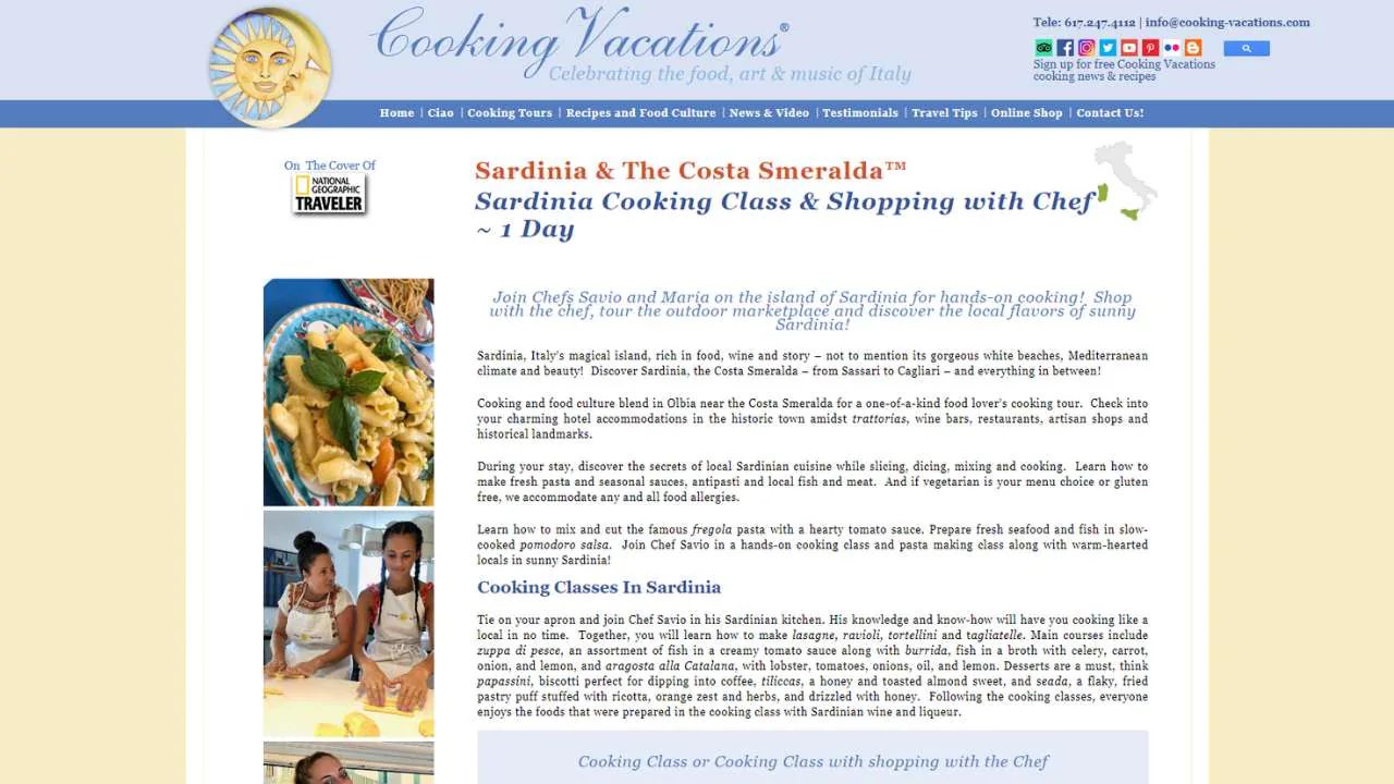 Cooking Vacations Italian cooking class Sardinia - 1280x720