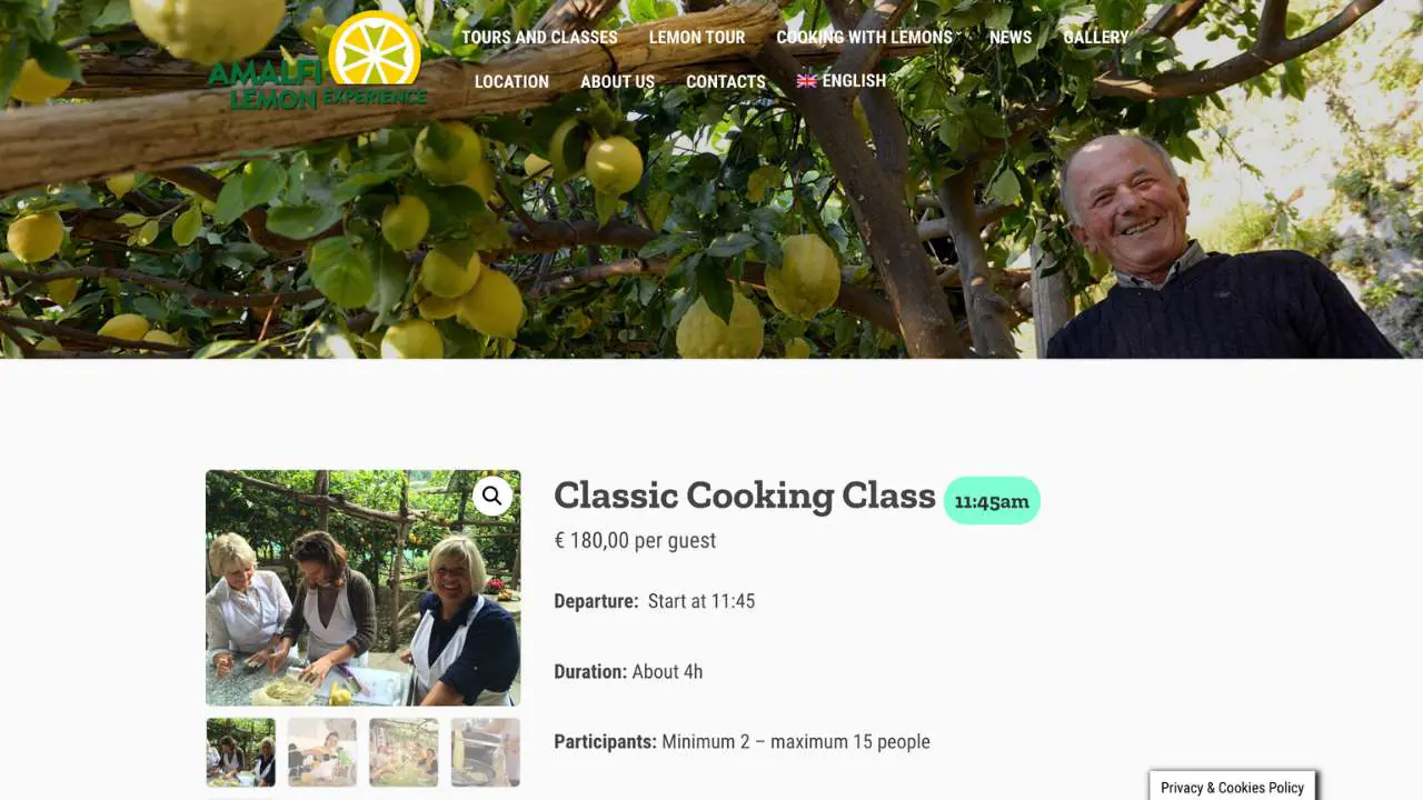 Classic Cooking Class by Amalfi Lemon Experience - 1280x720