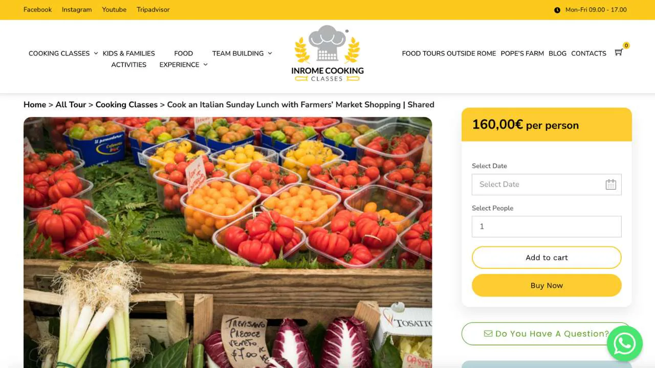 InRome Cooking Classes - Cook an Italian Sunday lunch and farmer market shopping - 1280x720