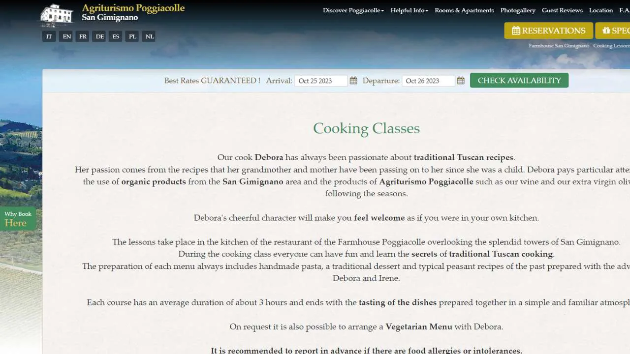 Italian Cooking Class San Gimignano - 1280x720