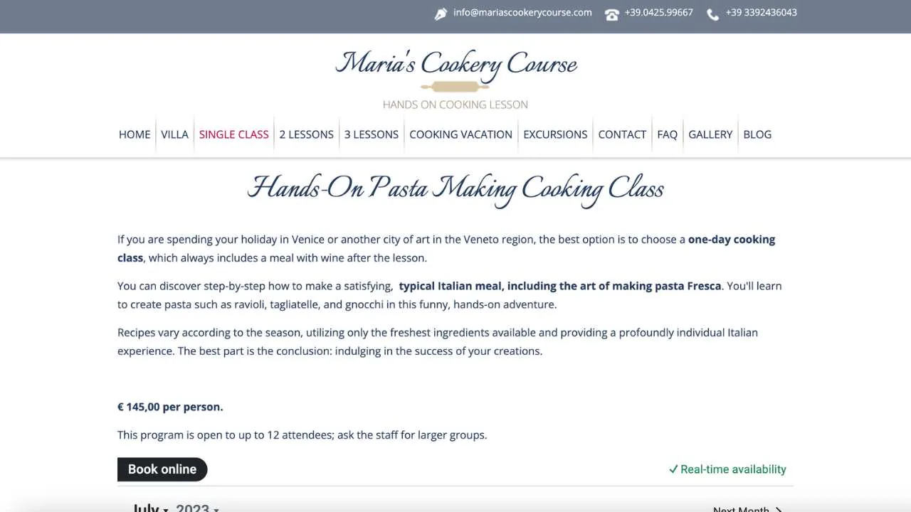Maria's hands-on pasta making class - 1280x720