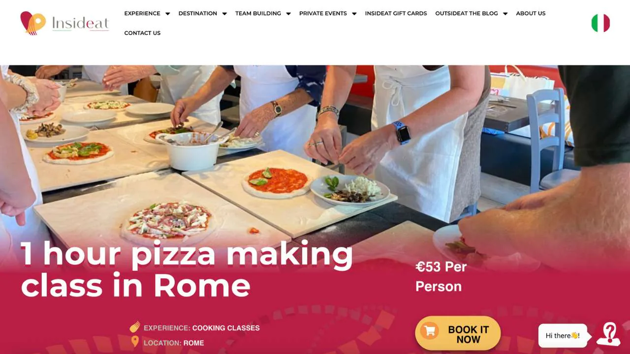 Insideat 1 hour pizza making class in Rome - 1280x720