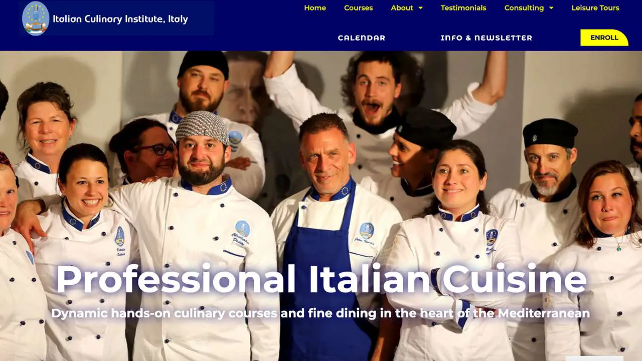 Italian Culinary institute Homepage - 1280x720