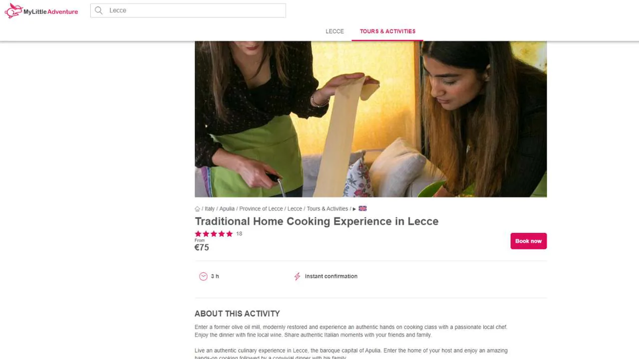 My Little Adventure Italian Cooking Class Lecce - 1280x720