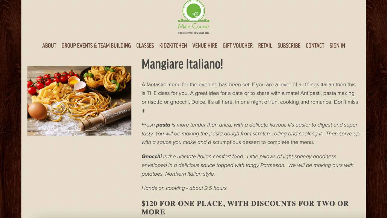 Main Course presents Mangiare Italiano cooking class - 1280x720