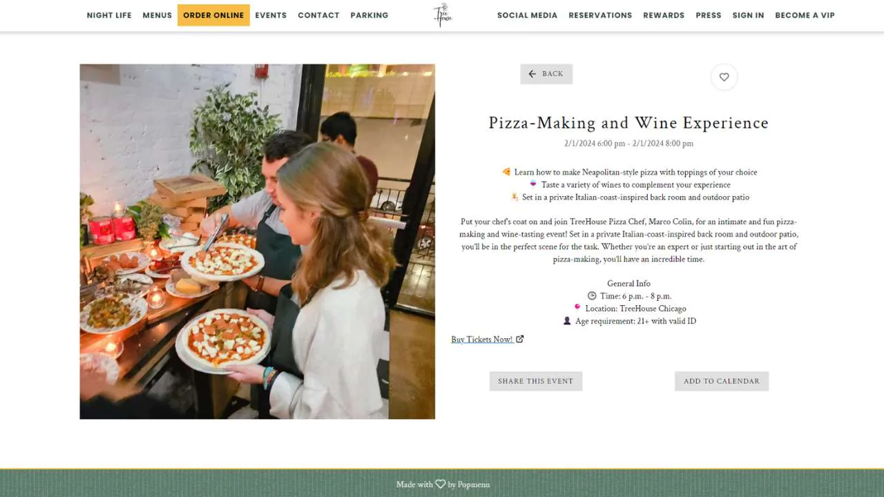 Tree House Pizza Making Class in Chicago - 1280x720