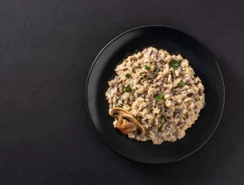 Mushroom rissotto with mushrooms - 350×265