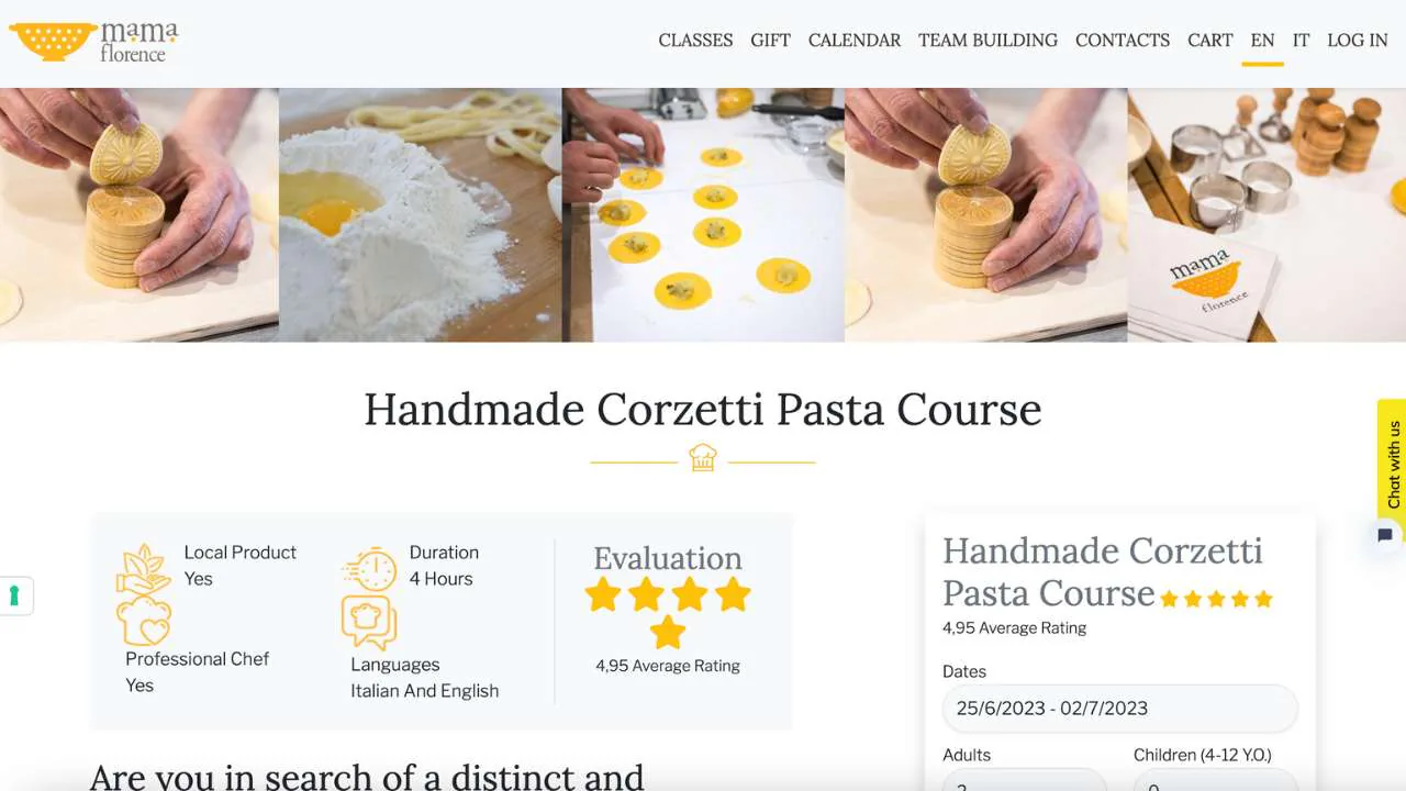Corzetti pasta course by Mama Florence - 1280x720