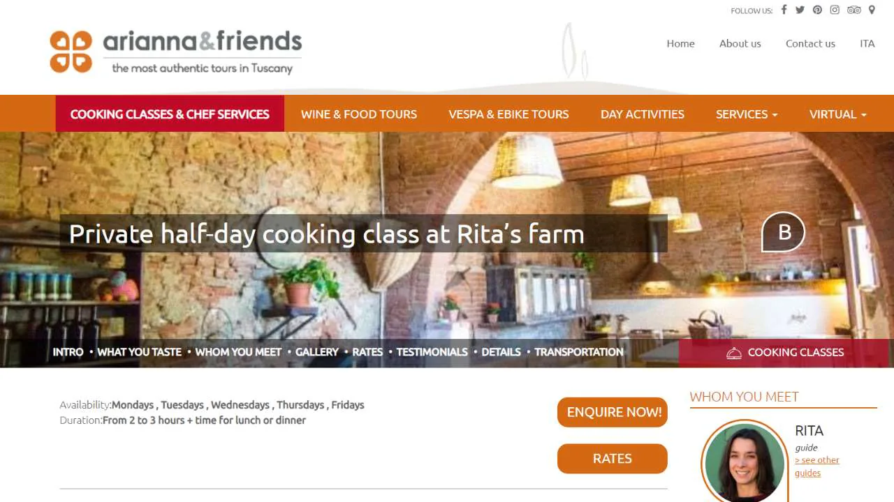 Arianna and Friends Tuscan Farmhouse cooking class - 1280x720