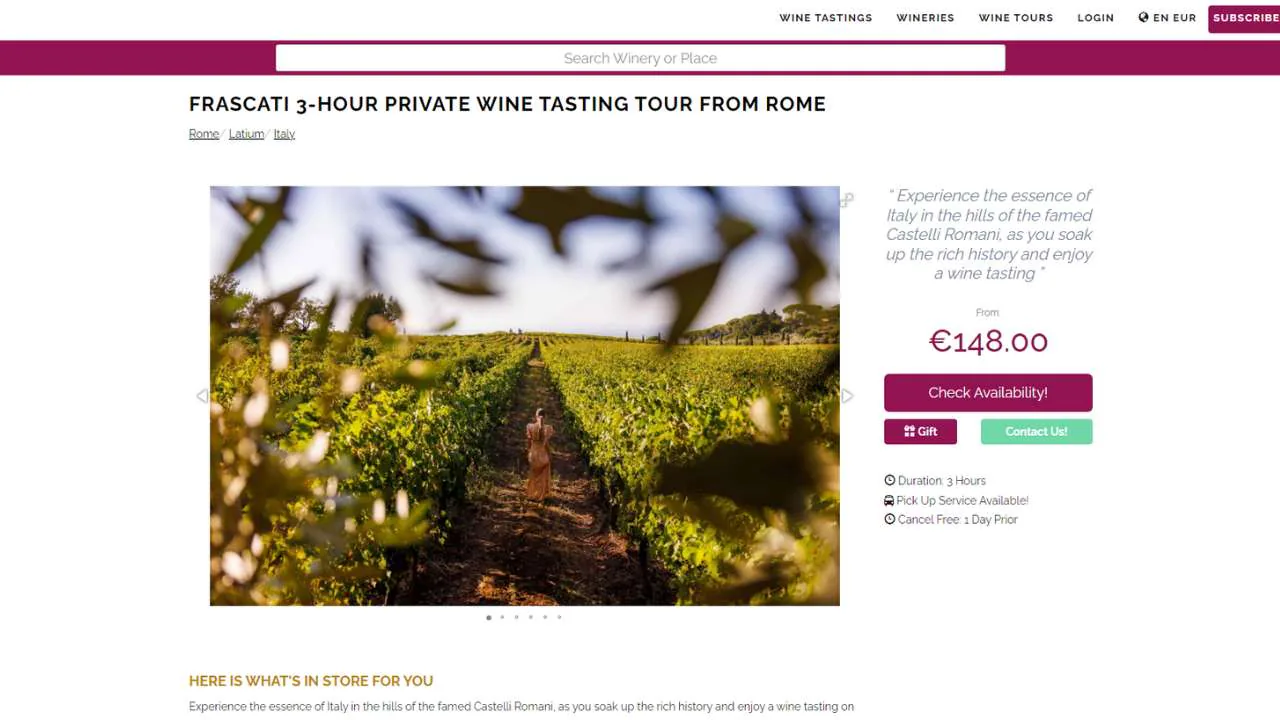 Windering Winery Tour From Rome - 1280x720