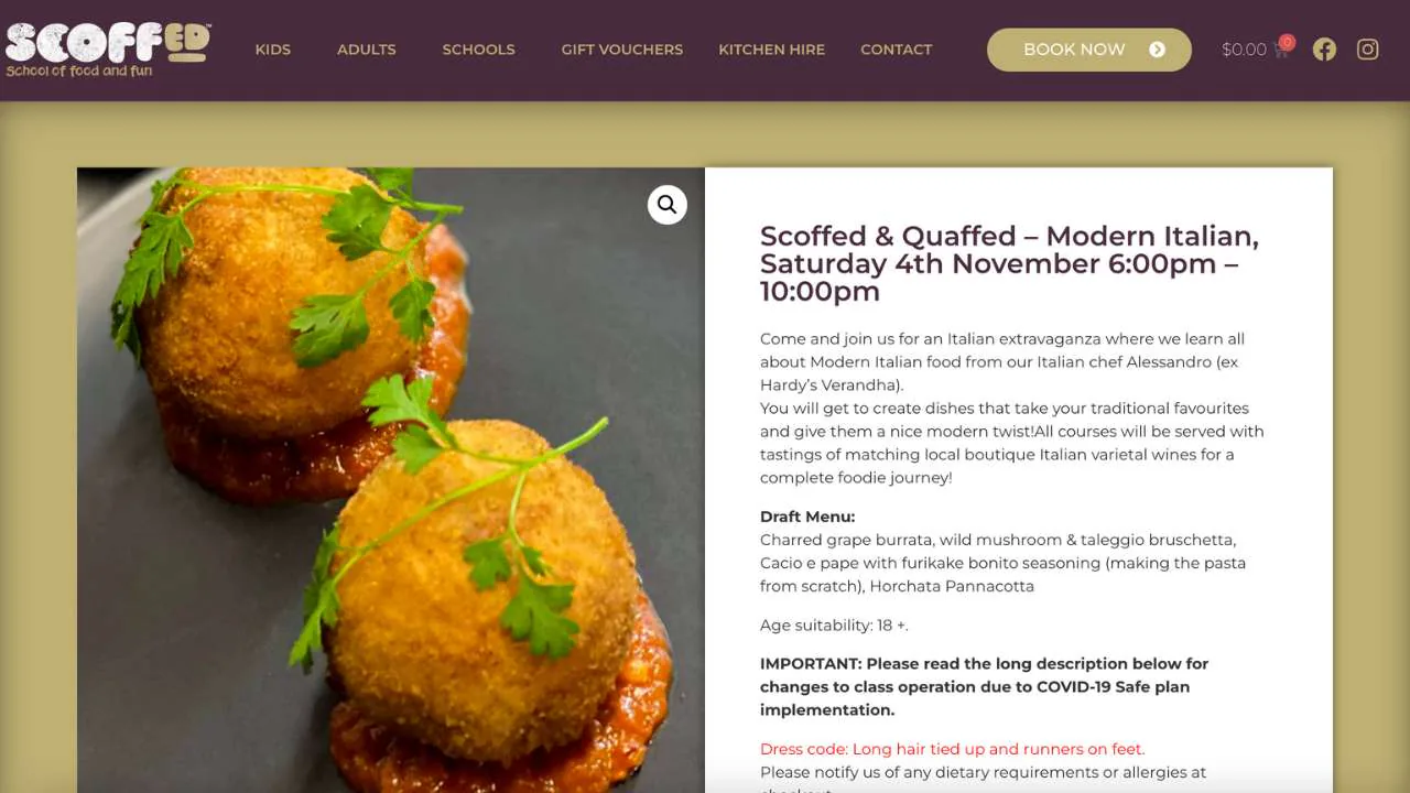 Modern Italian cooking class by Scoffed - 1280x720