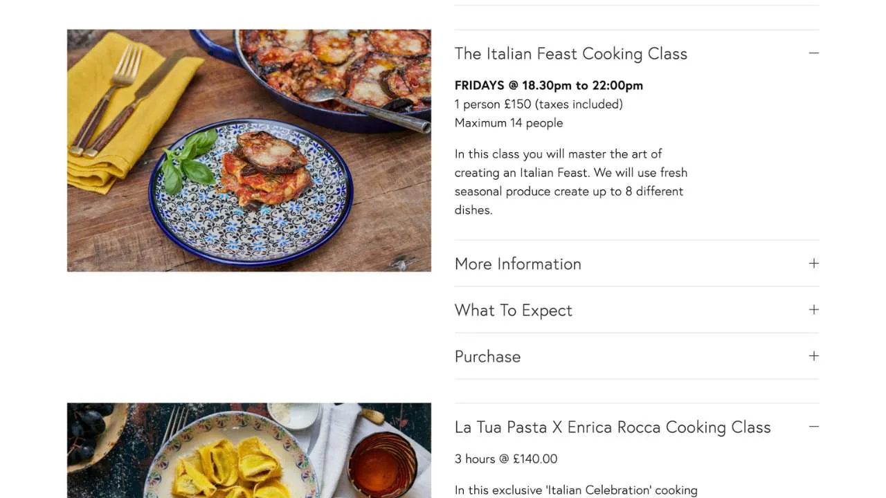 Info about the Italian feast cooking Class with Enrica Rocca