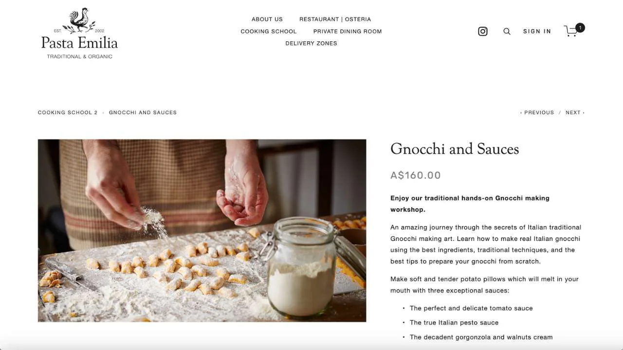 Gnocchi and sauces classes by Pasta Emilia - 1280x720