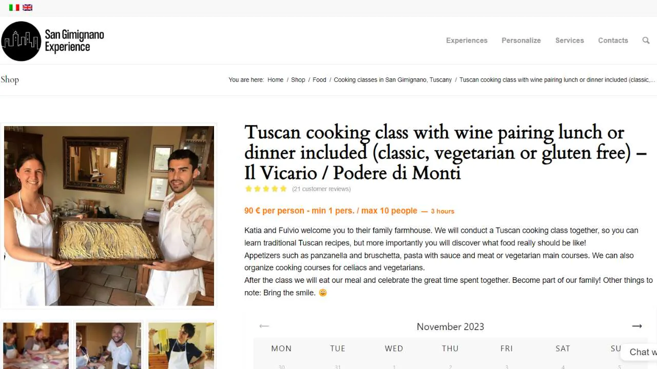 San Gimignano experience Cooking Classes in Tuscany - 1280x720