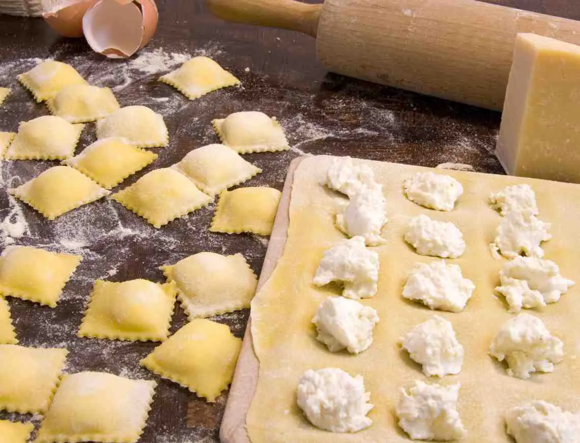 Fresh Homemade Ricotta filled Ravioli - 799x610
