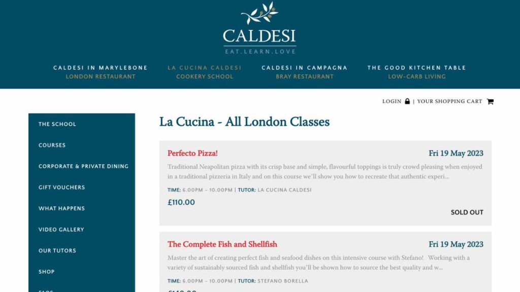 La Cucina Caldesi All London Classes
