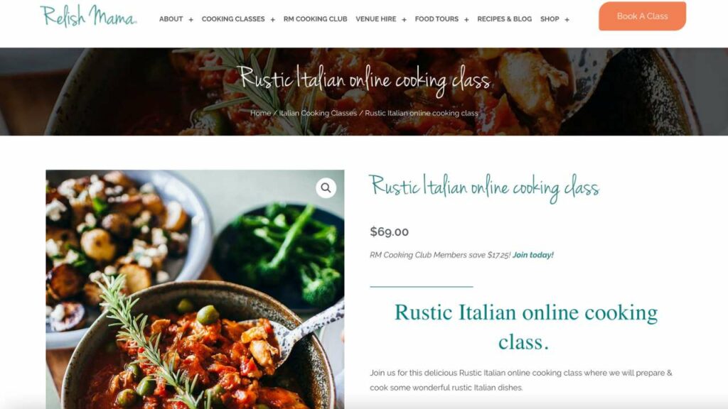 Relish Mama Rustic Italian cooking class