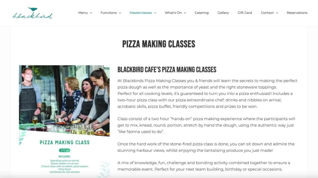 Black Bird's pizza making class - 1280x720