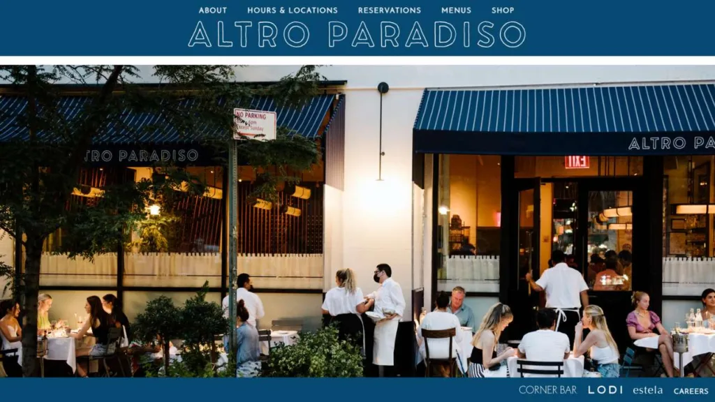 Altro Paradiso Italian restaurant NYC - 1280x720
